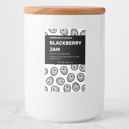 Design der Jam Jar Label-Verpackung Lebensmitteletikett (Vorderseite)