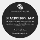 Design der Jam Jar Label-Verpackung Runder Aufkleber (Vorderseite)
