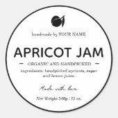 Design der Jam Jar Label-Verpackung Runder Aufkleber (Vorderseite)