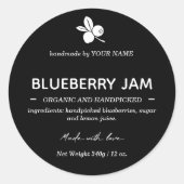 Design der Jam Jar Label-Verpackung Runder Aufkleber (Vorderseite)