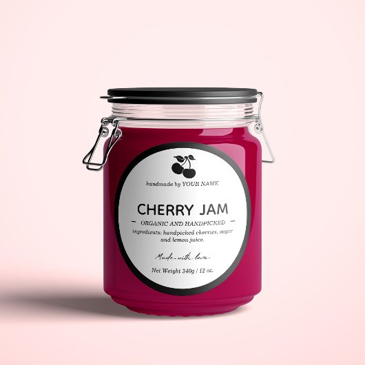 Design der Jam Jar Label-Verpackung Runder Aufkleber
