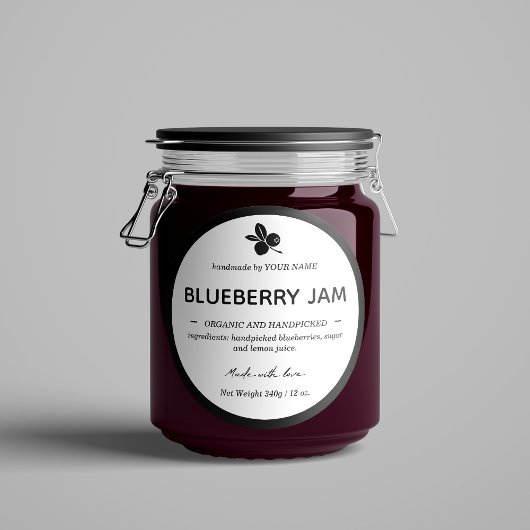 Design der Jam Jar Label-Verpackung Runder Aufkleber