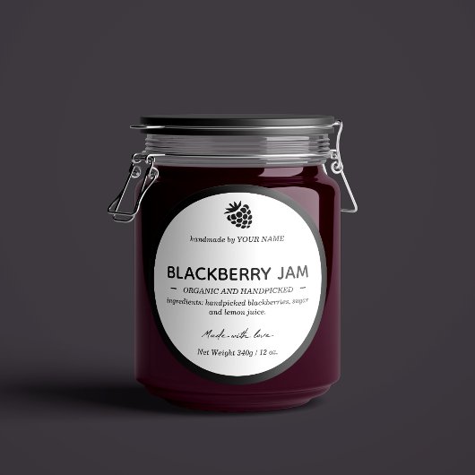 Design der Jam Jar Label-Verpackung Runder Aufkleber
