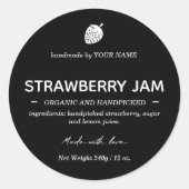Design der Jam Jar Label-Verpackung Runder Aufkleber (Vorderseite)