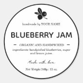 Design der Jam Jar Label-Verpackung Runder Aufkleber (Vorderseite)