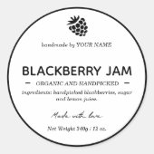 Design der Jam Jar Label-Verpackung Runder Aufkleber (Vorderseite)