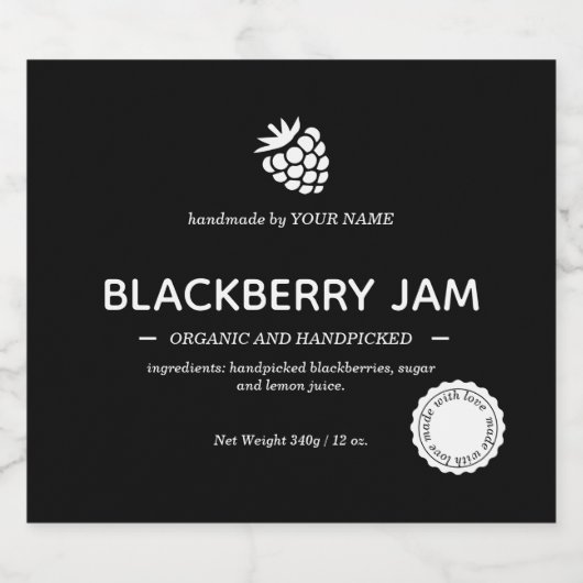 Design der Jam Jar Label-Verpackung Schaumweinetikett (Einzelnes Label)