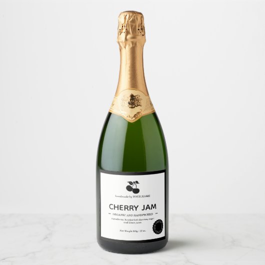 Design der Jam Jar Label-Verpackung Schaumweinetikett (Vorderseite)