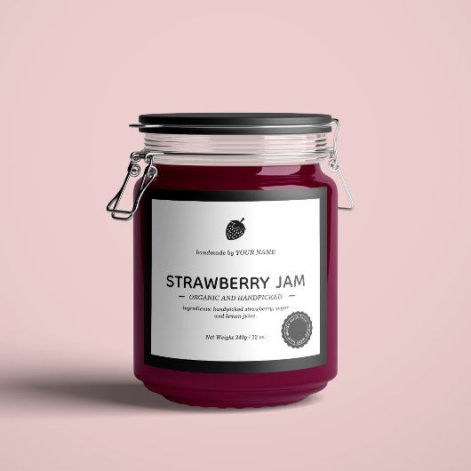 Design der Jam Jar Label-Verpackung Schaumweinetikett