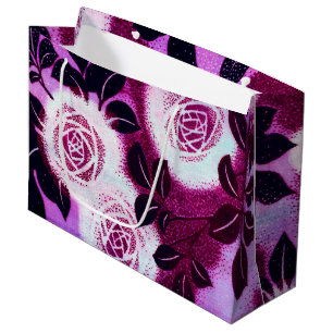 Design der japanischen Rose Blume Große Geschenktüte