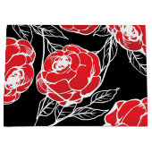 Design der japanischen Rose Blume Große Geschenktüte (Vorderseite)
