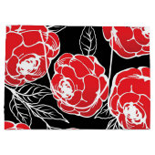 Design der japanischen Rose Blume Große Geschenktüte (Rückseite)