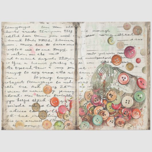 Design der Junk Journal-Serie #14 Seidenpapier (Vorderseite)