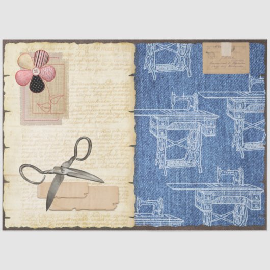 Design der Junk Journal-Serie #19 Seidenpapier (Vorderseite)