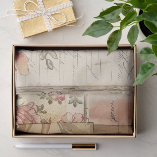 Design der Junk Journal-Serie 3 Seidenpapier (Geschenk)