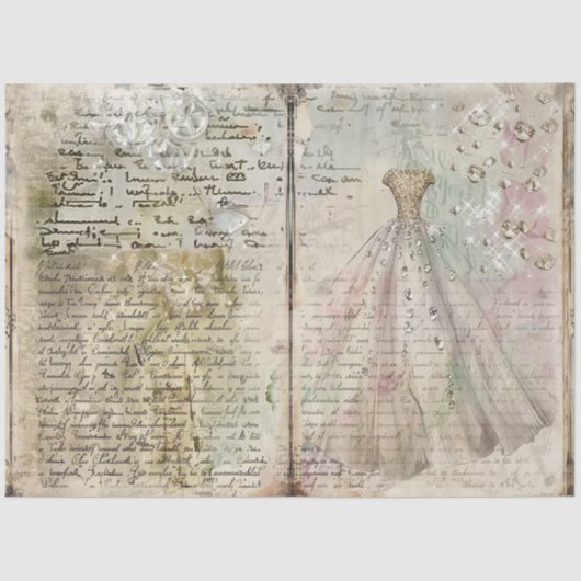 Design der Junk Journal-Serie #8 Seidenpapier (Vorderseite)