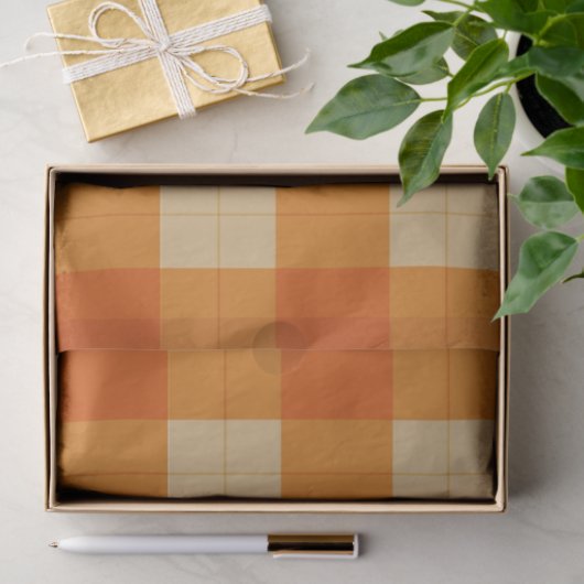 Design der Karierten Herbstreihe 1 Seidenpapier (Geschenk)