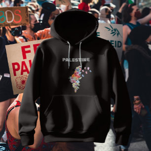 Design der Karte Floral Palestine Pro Palestine Hoodie