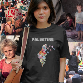 Design der Karte Floral Palestine | Pro Palestine T-Shirt