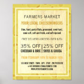 Design der Käsespezialitäten, Käsemongerwerbung Poster (Vorne)