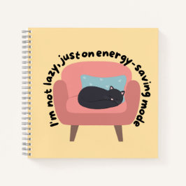 Design der Katze im Energiemodus rettend - gemütli Notizblock