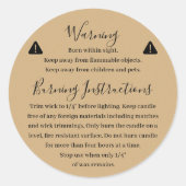 Design der Kerzenkennzeichnung Runder Aufkleber (Vorderseite)