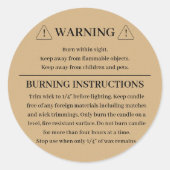 Design der Kerzenkennzeichnung Runder Aufkleber (Vorderseite)