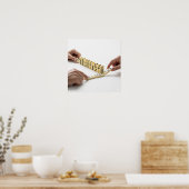Design der klassischen Dominosteine Poster (Küche)