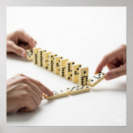 Design der klassischen Dominosteine Poster