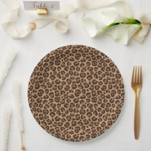 Design der klassischen Leopard-Serie 12 Pappteller