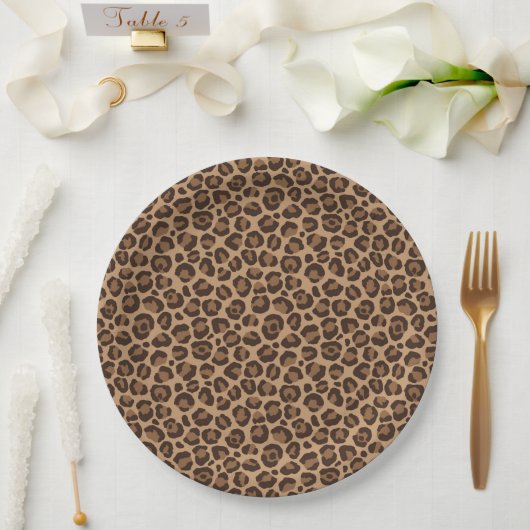 Design der klassischen Leopard-Serie 12 Pappteller (Hochzeit)