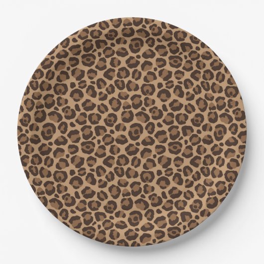 Design der klassischen Leopard-Serie 12 Pappteller (Vorderseite)