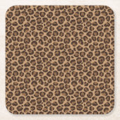 Design der klassischen Leopard-Serie 12 Rechteckiger Pappuntersetzer (Vorderseite)