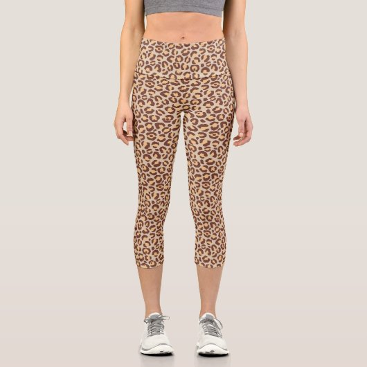 Design der klassischen Leopard-Serie 1 Capri Leggings (Vorderseite)