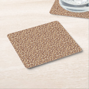 Design der klassischen Leopard-Serie 1 Rechteckiger Pappuntersetzer
