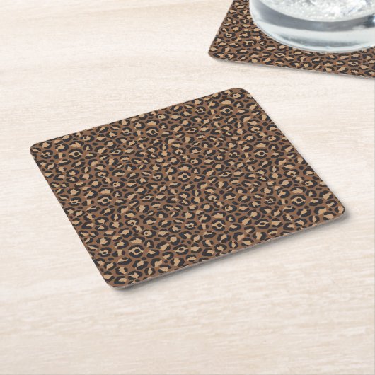 Design der klassischen Leopard-Serie 7 Rechteckiger Pappuntersetzer (angewinkelt)