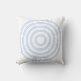 Design der konzentrischen Kreise White & Baby Blue Kissen