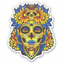 Design der künstlerischen Illustration des Zuckers Aufkleber