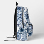 Design der Küste in Blau und Weiß Bedruckter Rucksack (Links)