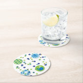 Design der Küstenreife Runder Pappuntersetzer (Vor Ort)