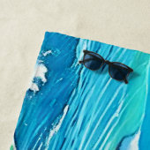 Design der Küstenrock-Szene Strandtuch (Beispiel)