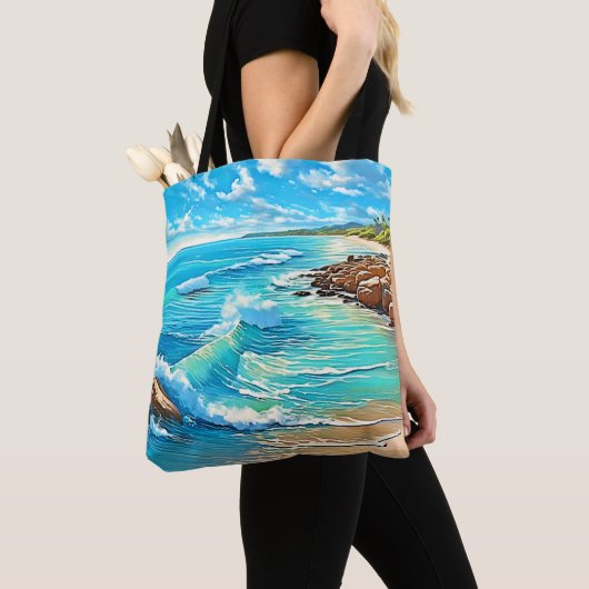 Design der Küstenrock-Szene Tasche (Von Nahem)