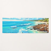 Design der Küstenrock-Szene Yogamatte (Vorderseite (Horizontal))