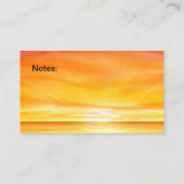 Design der Landschaftlichen Reiseagentur Sunset Visitenkarte (Rückseite)