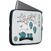 Design der Laternenkirschblüte aus asiatischem Set Laptopschutzhülle (Vorne Rechts)
