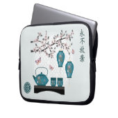 Design der Laternenkirschblüte aus asiatischem Set Laptopschutzhülle (Vorderseite Links)