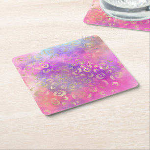 Design der Leopard Paint Serie 11 Rechteckiger Pappuntersetzer