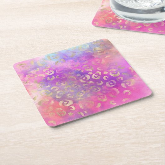 Design der Leopard Paint Serie 11 Rechteckiger Pappuntersetzer (angewinkelt)