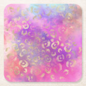 Design der Leopard Paint Serie 11 Rechteckiger Pappuntersetzer (Vorderseite)