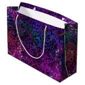 Design der Leopard Paint Serie 16 Große Geschenktüte (Rückseite Schrägansicht)
